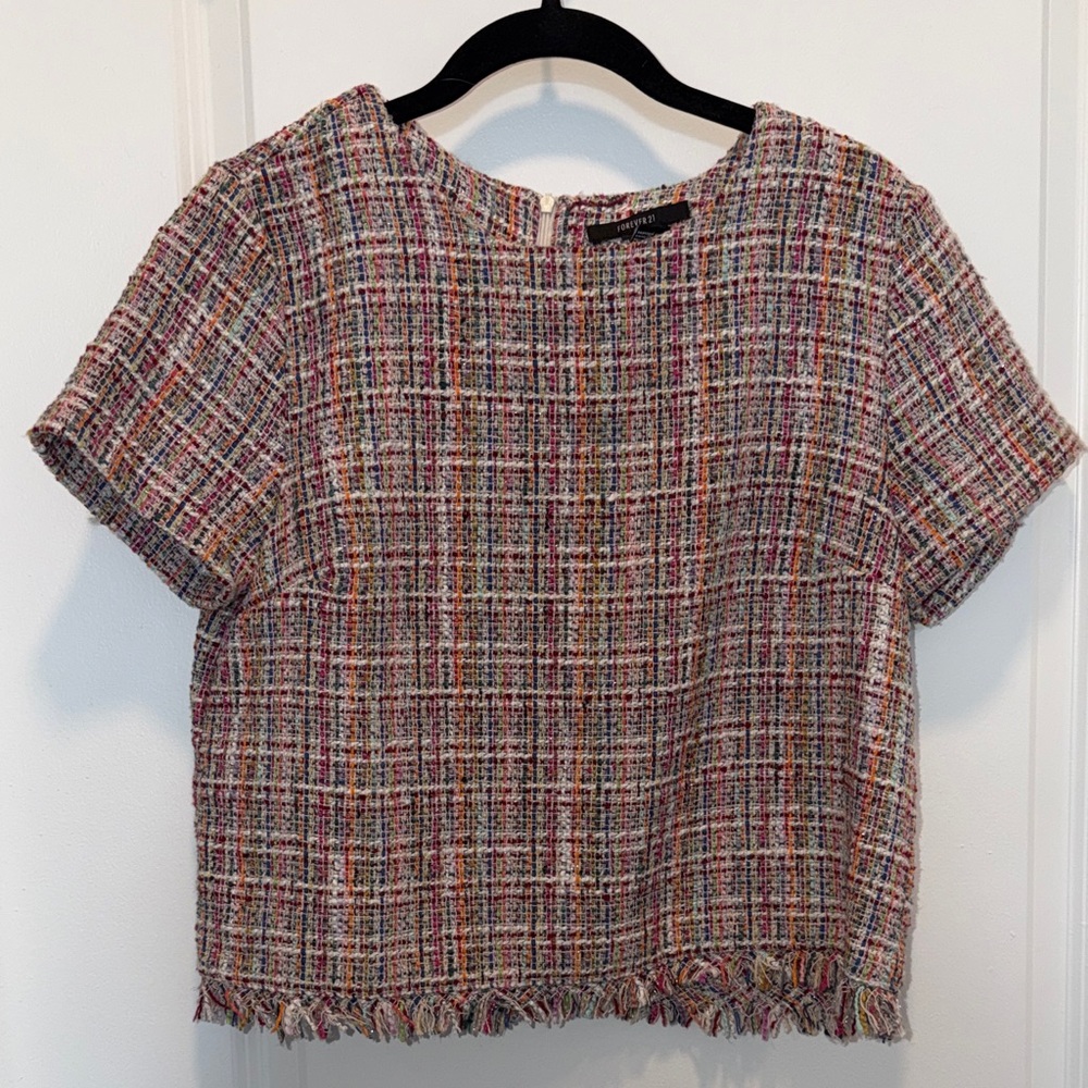 Forever 21 Multicolor Tweed Blouse
